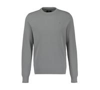 LERROS Strickpullover 25D5012 - 2-Tone-Optik, Rundhals, mit Logo-Stickerei - Basaltgrau XXL