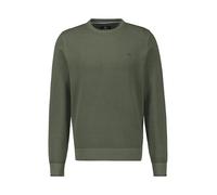 Strickpullover LERROS "Sportiver Strickpullover", Herren, Gr. XXL, nordic olive, 100% Baumwolle, Rundhals, Pullover Strickpullover, Grober Strickpullover in Two-Tone-Optik, sportlicher Stil (38279863-