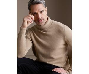 LERROS Herren Rollkragenpullover aus Woll-Kaschmir-Mix ? lässige Optik, wärmender Tragekomfort - Tender Beige Melange XXXL