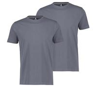 LERROS Herren Rundhals T-Shirt (DE/NL/SE/PL, Alphanumerisch, M, Regular, Regular, 2 x grau)