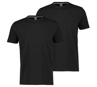 LERROS Herren Rundhals T-Shirt (DE/NL/SE/PL, Alphanumerisch, M, Regular, Regular, 2 x schwarz)