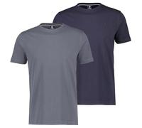 LERROS Herren Rundhals T-Shirt (DE/NL/SE/PL, Alphanumerisch, XXL, Regular, Regular, 1 x Navy | 1 x grau)