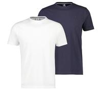 LERROS Herren Rundhals T-Shirt (DE/NL/SE/PL, Alphanumerisch, XXL, Regular, Regular, 1 x Navy | 1 x weiß)