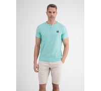 LERROS Herren Serafino-Shirt, gestreift - Iced Mint S