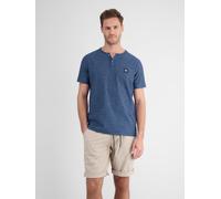 LERROS Herren Serafino-Shirt, gestreift - Space Blue S