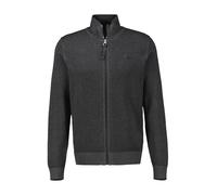 Lerros Strickfleecejacke Herren tender beige melange 100% Baumwolle Rundhals Reißverschluss XXL