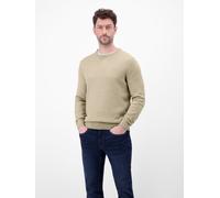 Strickpullover LERROS, Herren, Gr. 3XL, tender beige melange, Strick, Obermaterial: 100% Baumwolle, meliert, regular fit normal, Rundhals, Rippbündchen, Pullover, mit Logo Stickerei (86232155-XXXL) te