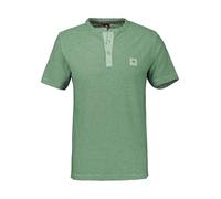 LERROS Gestreiftes Serafino-Shirt für Herren - Sage Green XL