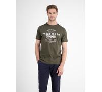 LERROS Herren T-Shirt mit Brustprint - Aged Olive L