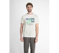 LERROS Herren T-Shirt mit Brustprint - Broken White M