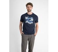 LERROS Herren T-Shirt mit sommerlichem Brustprint - Classic Navy S
