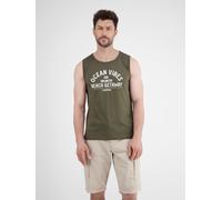 LERROS Herren Tanktop mit Brustprint - Aged Olive S