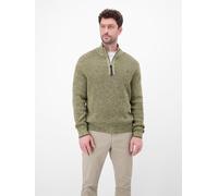 Troyer LERROS, Herren, Gr. XXL, nordic olive, Strick, Obermaterial: 100% Baumwolle, unifarben, regular fit normal, ohne Ausschnitt, Rippbündchen, Pullover, mit Logo Stickerei (60768765-XXL) nordic oli