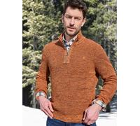 Troyer LERROS, Herren, Gr. XL, pumpkin orange, Strick, Obermaterial: 100% Baumwolle, unifarben, regular fit normal, ohne Ausschnitt, Rippbündchen, Pullover, mit Logo Stickerei (57267029-XL) pumpkin or
