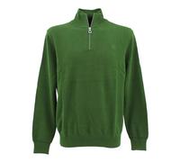 Lerros, Herren Troyer Pullover Pulli Mock Zip Feiner Glattstrick Moosgrün L