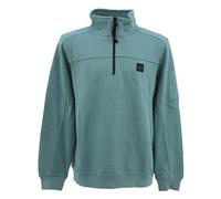 Lerros, Herren Troyer Pullover Pulli Sweater Mock Zip Feiner Jersey-Wabenstrick Türkisgrün L