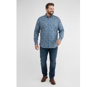 LERROS Herrenhemd FLOWERS in Übergrössen - Storm Blue 5XL