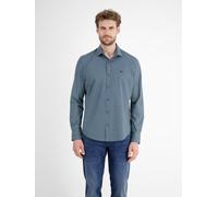 LERROS Herrenhemd mit Haifischkragen, dezent gemustert - Fjord Blue XXL