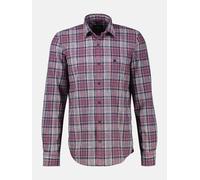 LERROS Herrenhemd mit Karomuster aus weichem Baumwollmix - Muted Red M