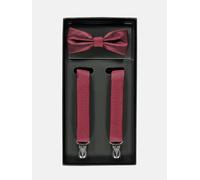 LERROS Hosenträger und Fliege *Jacquard* - Winter Berry PCK