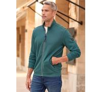 Sweatjacke LERROS, Herren, Gr. XXL, soft teal, Web, Obermaterial: 90% Baumwolle, 10% Polyester, unifarben, normal hüftbedeckend, Rundhals, Bündchen, Sweatjacken Sweatjacke, mit Stehkragen (53604010-XX