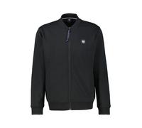 Sweatjacke LERROS "LERROS College-Sweatjacke für Herren", Herren, Gr. XL, schwarz, 50% Baumwolle, 50% Polyester, Sweatjacken (34949315-XL) schwarz