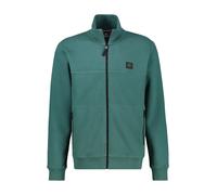 Sweatjacke LERROS "Sweatjacke aus Baumwollmix", Herren, Gr. L, soft teal, 85% Baumwolle, 12% Polyester, 3% Elasthan, Sweatjacken Sweatjacke (11423535-L) soft teal