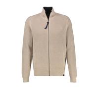 LERROS Strickjacke mit Frontreißverschluss und Stehkragen - Gravel Beige Melange L