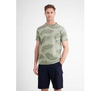 T-Shirt LERROS "LERROS Jacquard T-Shirt für Herren", Herren, Gr. M, tinted grau, 80% Baumwolle, 20% Polyester, Rundhals, Kurzarm, Shirts (22855062-M) tinted grau