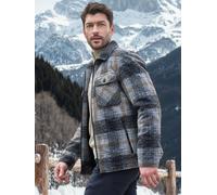 LERROS Karierte Outdoor-Hemdjacke in Woll-Optik - Platinum Grey XXXL