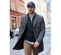 LERROS Karierter Wollmantel mit Drei-Knopf-Verschluss - Classic Navy 56