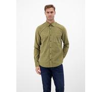 LERROS Kariertes Cordhemd - robuste Struktur für jeden Tag - Aloe Green L