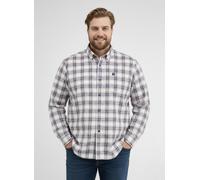 LERROS Kariertes Flanellhemd in Übergrössen - Broken White 4XL