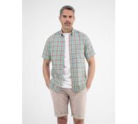 Kurzarmhemd LERROS "LERROS Kariertes Halbarmhemd für Herren", Herren, Gr. S, Normalgrößen, coastal blau, 100% Baumwolle, Kurzarm, Hemden (46719632-S) coastal blau