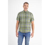 LERROS Kariertes Halbarmhemd in Strukturqualität - Faded Yellow S