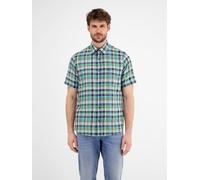 LERROS Kariertes Halbarmhemd in Strukturqualität - Sage Green M