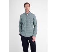 LERROS Kariertes Herrenhemd aus weichem Baumwollmischgewebe - Misty Blue XXL