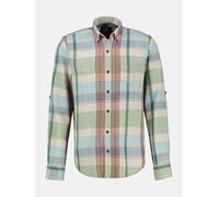 LERROS Kariertes Herrenhemd von 3XL bis 6XL mit verdecktem Button-down-Kragen - Sage Green 3XL