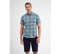LERROS Kariertes Kurzarmhemd für Herren - Storm Blue S