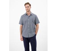 LERROS Kariertes Kurzarmhemd in Seersuckerqualität - Classic Navy S