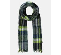 LERROS Karo-Schal aus Baumwoll-Twill mit Fransen - Chilled Olive PCK