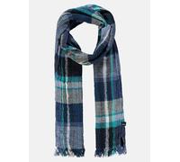 LERROS Karo-Schal aus Baumwoll-Twill mit Fransen - Classic Navy PCK