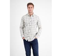 Karohemd LERROS, Herren, Gr. XL, N-Gr, broken weiß, Web, Obermaterial: 100% Baumwolle, kariert, normal hüftbedeckend, Rundhals, Hemden, langarm, mit Knopfleiste (33699549-XL) broken weiß