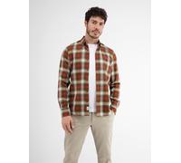 LERROS Karohemd STRUCTURE CHECK - Dried Tobacco S