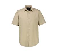 Kurzarmhemd LERROS "Kurzarmhemd im Knitterlook", Herren, Gr. L, Normalgrößen, gravel beige, 99% Baumwolle, 1% Elasthan, Hemden (22386603-L) gravel beige
