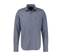 Langarmhemd LERROS, Herren, Gr. XL, N-Gr, muted rot, Web, Obermaterial: 100% Baumwolle, regular fit hüftbedeckend, Rundhals, Hemden, mit Minimal-Print (35958635-XL) muted rot