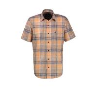 Kurzarmhemd LERROS, Herren, Gr. XL, N-Gr, pale papaya, Web, Obermaterial: 60% Baumwolle, 40% Polyester, kariert, regular fit Po-bedeckend, Hemden, mit Logo Stickerei (84106656-XL) pale papaya