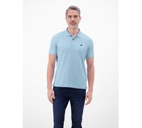 Poloshirt LERROS, Herren, Gr. L, ice blau, Single Jersey, Obermaterial: 60% Baumwolle, 40% Polyester, unifarben, normal hüftbedeckend, Rundhals, Shirts, mit Logo-Stickerei, kurzarm (48634231-L) ice bl