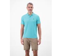 Poloshirt LERROS "COOL & DRY", Herren, Gr. M, reef blau, Single Jersey, Obermaterial: 60% Baumwolle, 40% Polyester, unifarben, normal hüftbedeckend, Rundhals, abgesteppte Kante, Shirts, mit Logo-Stick