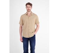 LERROS Knitterarmes Kurzarmhemd mit Rautenstruktur - Gravel Beige XXL